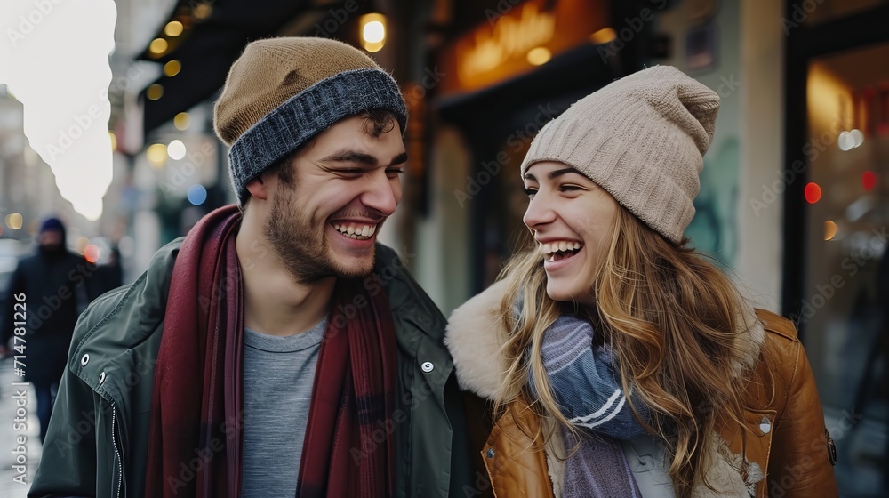Candid Laughter and Joy Between Couple