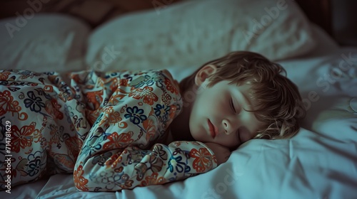 Child Sleepwalking in Pajamas photo