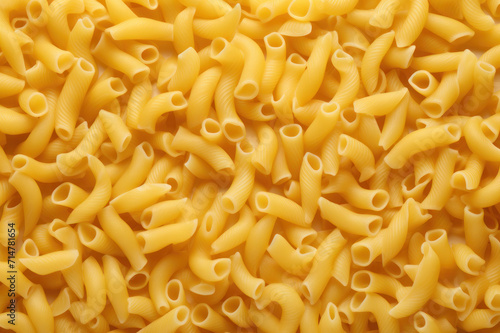 Pasta, top view, background. AI generative.