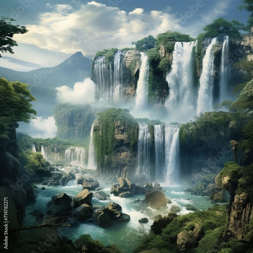 World famous wonderful waterfall picture