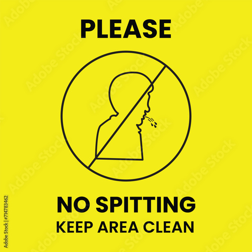 No Spitting Sign vector design