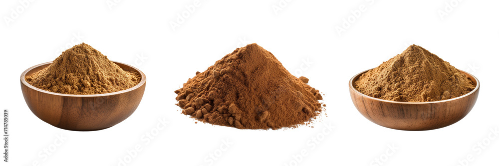Set of garam masala powder isolated on a transparent background Set of garam masala powder isolated on a transparent background