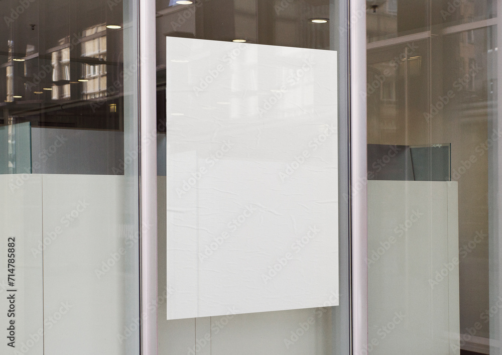 Glued Street Outdoor Poster Mockup Template Billboard Advertisement Texture Paper Glued Street Outdoor Poster Mockup Template Billboard Advertisement Texture Paper