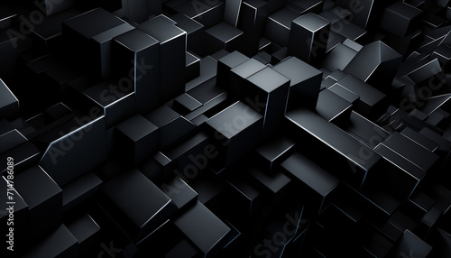 3d black background  Geometric Abstraction