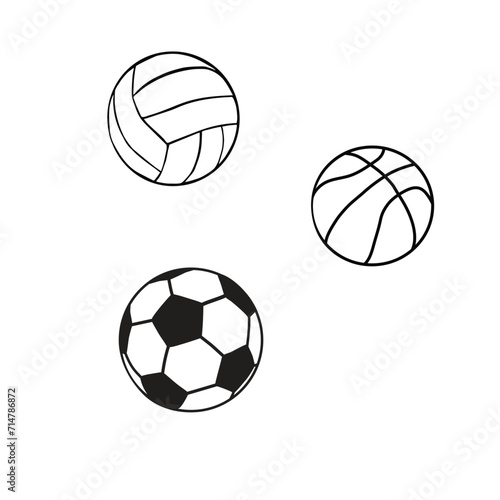 Sport balls doodles illustration draw © Max Oman