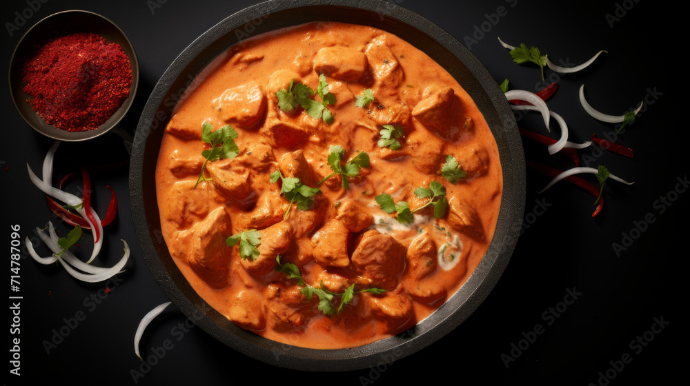 Creamy and rich chicken tikka masala, a popular Indian dish often enjoyed during Ramadan Creamy and rich chicken tikka masala, a popular Indian dish often enjoyed during Ramadan