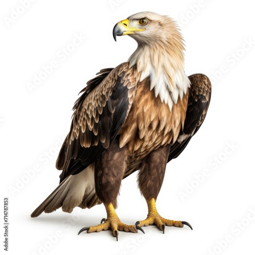 African eagle isolated on white background