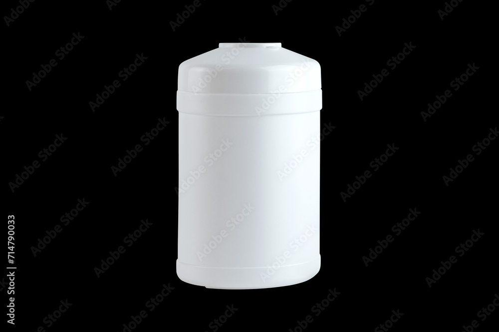 plastic can isolated on black background plastic can isolated on black background
