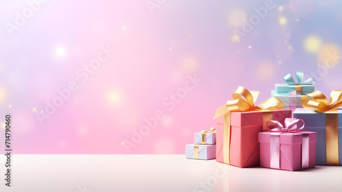 Gift box background, black friday sale, birthday, children's day, valentine's day and wedding gift background © Derby