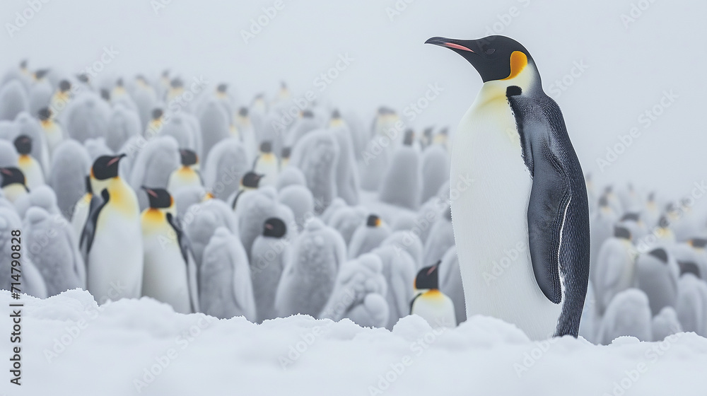 Fototapeta premium penguin in polar regions
