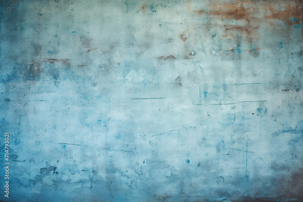 Grunge blue wall background or texture generated AI