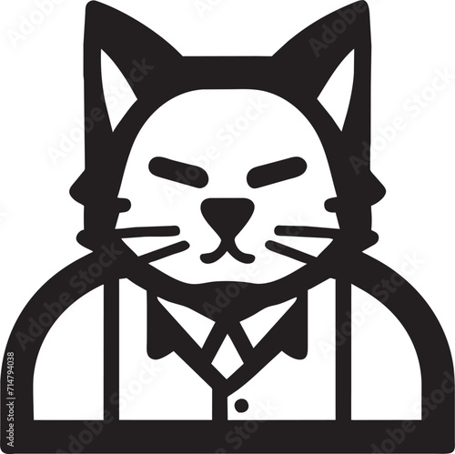 Obraz na plátně cat rick and morty logo, icon