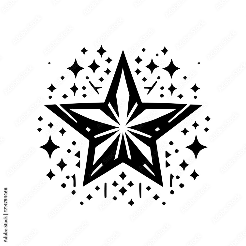 Black and white star icon