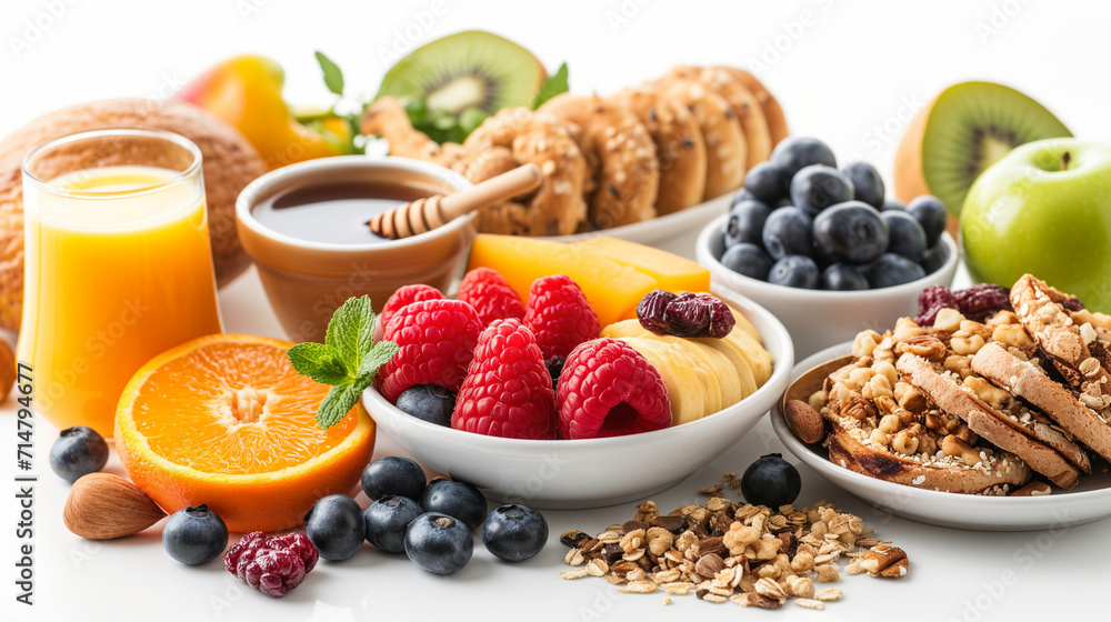 healthy fruit and food a mix of vibrant berries, fresh fruits, and a generous splash of milk healthy fruit and food a mix of vibrant berries, fresh fruits, and a generous splash of milk