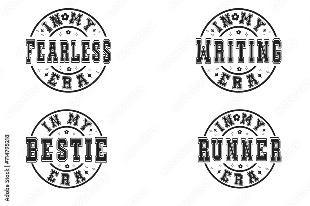 In My Fearless Era, In My Writing Era, In My Bestie Era, In My Runner Era retro T-shirt In My Fearless Era, In My Writing Era, In My Bestie Era, In My Runner Era retro T-shirt