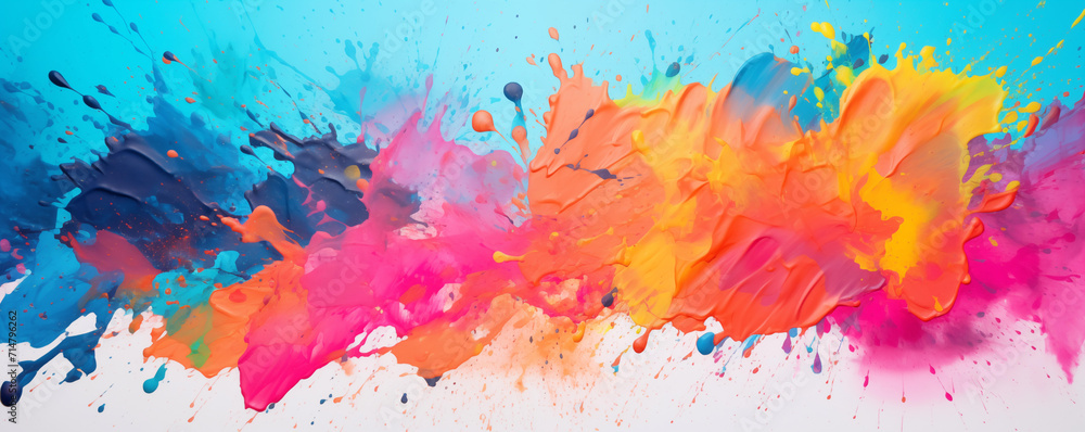 Fototapeta premium abstract colorful brush painting