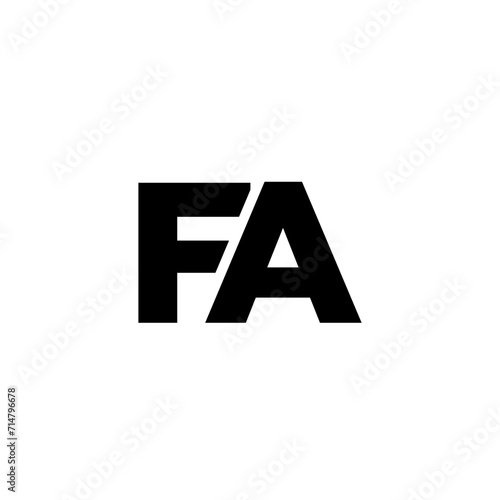 Letter F and A, FA logo design template. Minimal monogram initial based logotype.