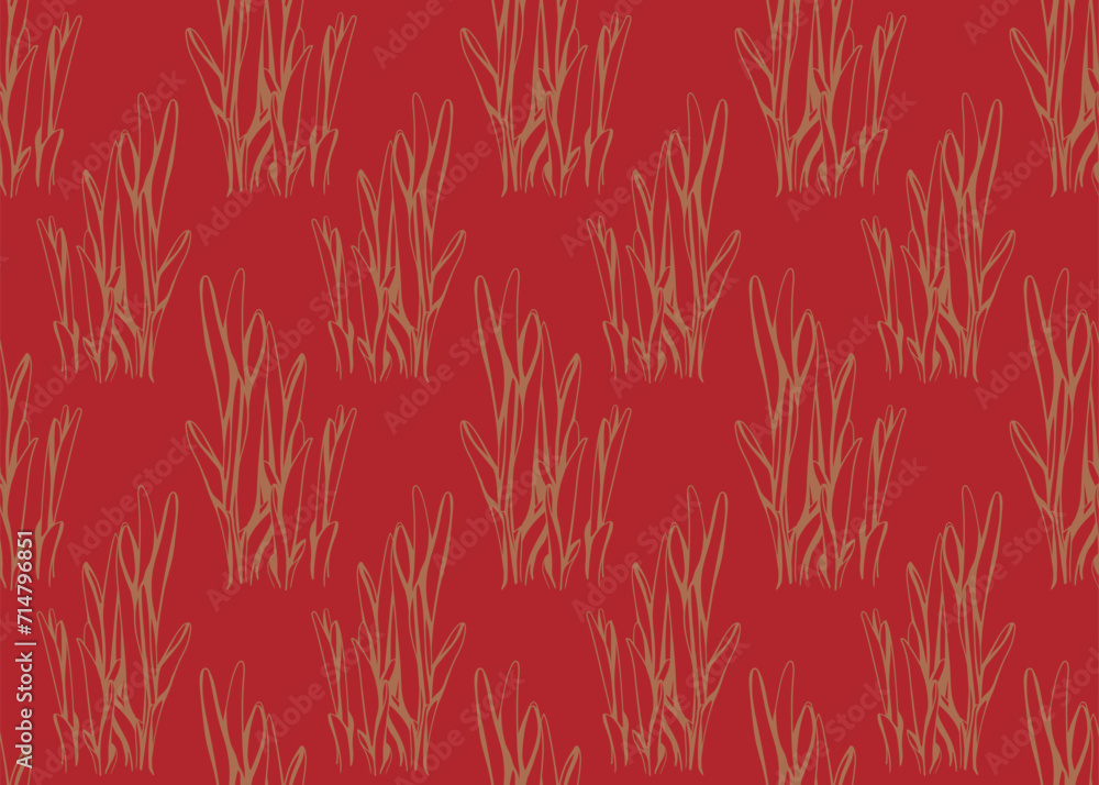 Fototapeta premium Floral pattern seamless background. Foliage and flower wallpaper design of nature.