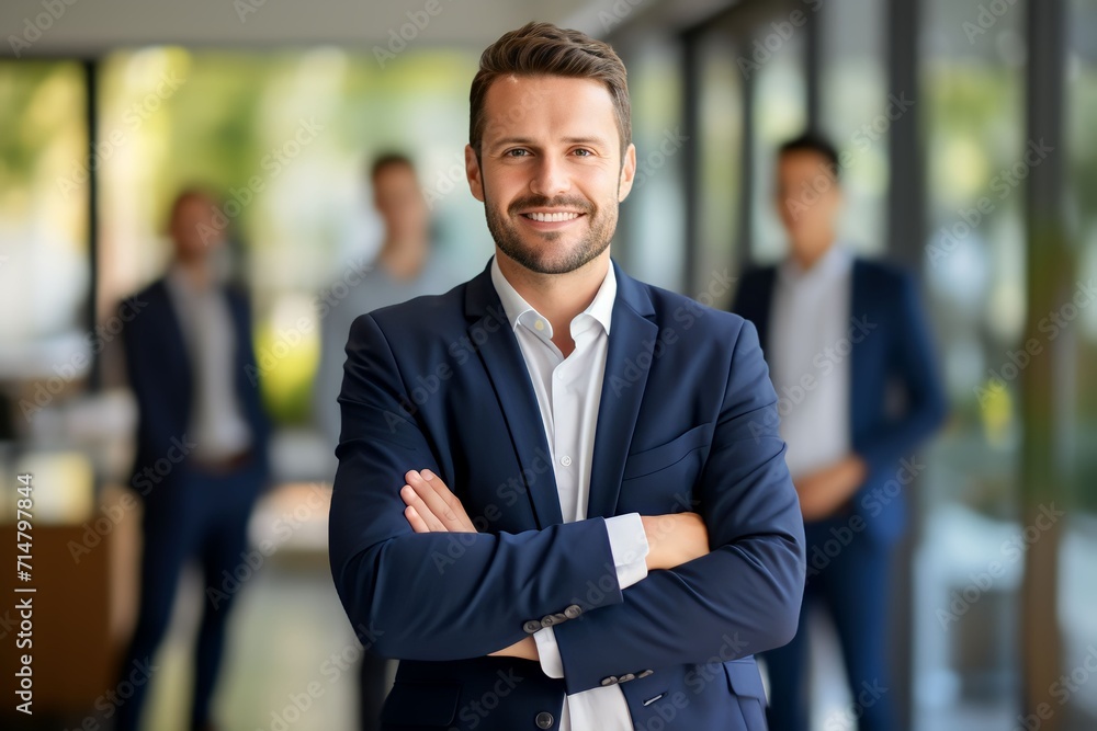 A business people profile with the group A business people profile with the group