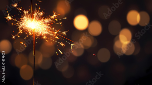 Beautiful creative holiday background with fireworks and sparkles