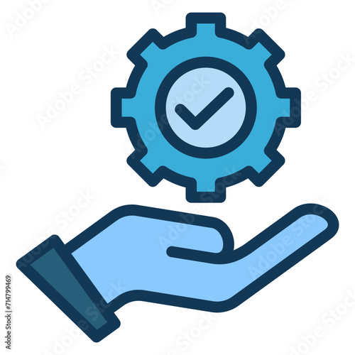 Dedication Blue Colour Icon
