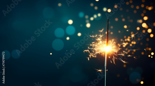 Beautiful creative holiday background with fireworks and sparkles