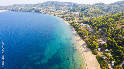 Aerial view at the beach.