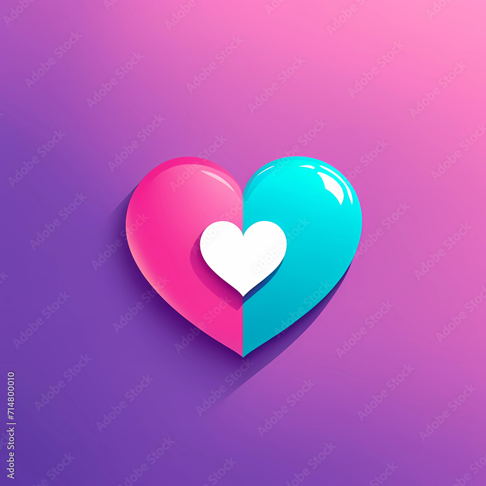 heart with a heart background