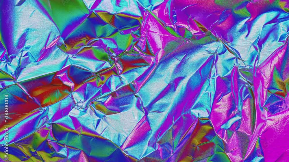 Intense Blue and Magenta Crumpled Holographic Paper - Abstract Design. Intense Blue and Magenta Crumpled Holographic Paper - Abstract Design.
