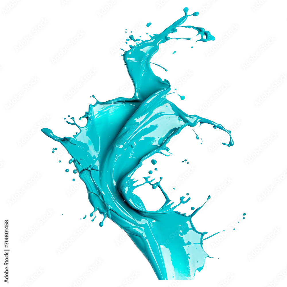 turquoise paint splash