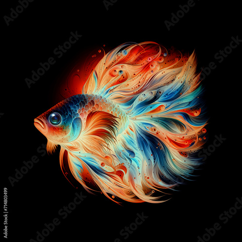 Hot metallic effect fish