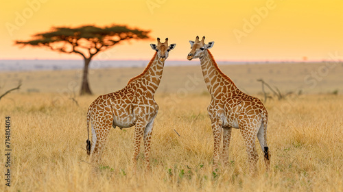 giraffe in the savannah