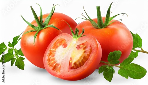 tomato vegetables isolated on white or transparent background