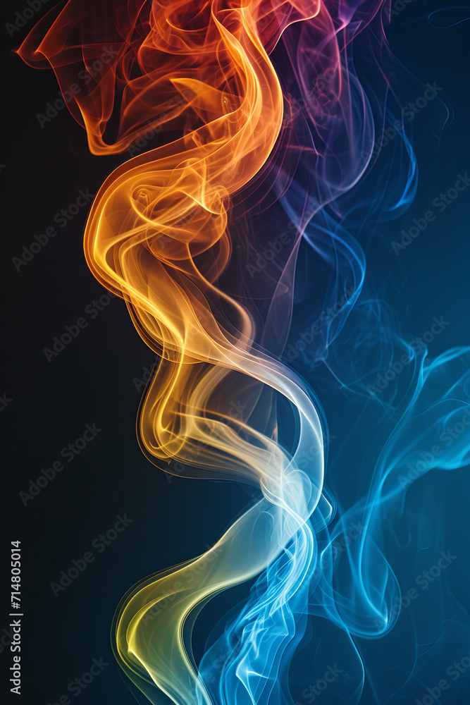 Obraz premium Abstract colorful smoke background