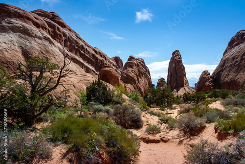 View from Devils Garden Hiking Trail in Arches National Park