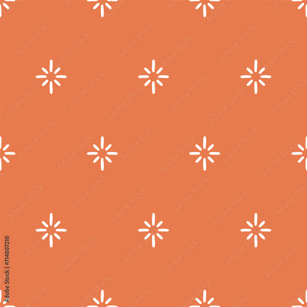 Brown seamless pattern with white stars Brown seamless pattern with white stars