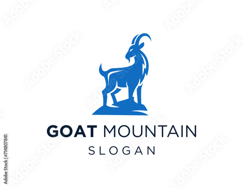 The logo design is about Goat and was created using the Corel Draw 2018 application with a white background.