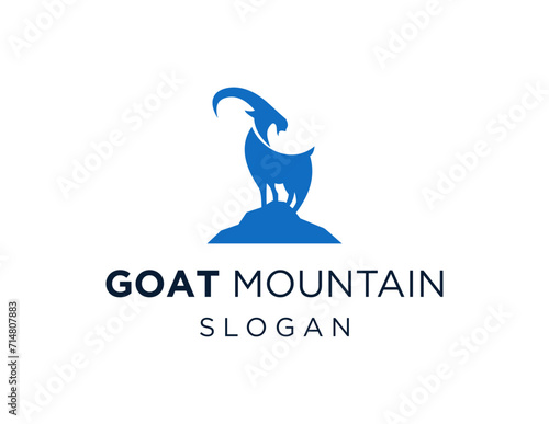 The logo design is about Goat and was created using the Corel Draw 2018 application with a white background.
