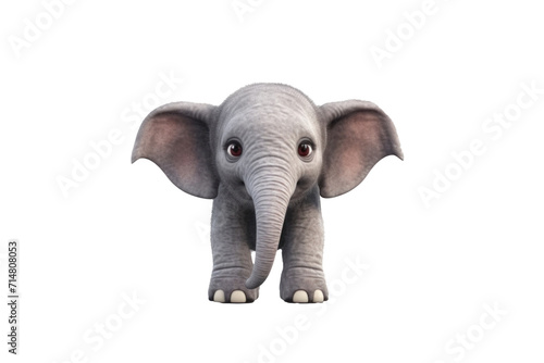 A cute elephant character isolated on a transparent background. © tong2530