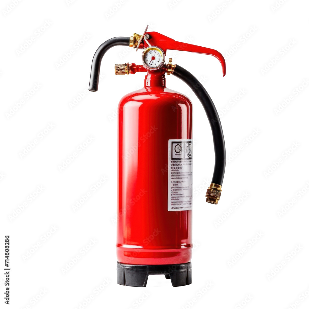 A fire extinguisher isolated on a transparent background. A fire extinguisher isolated on a transparent background.