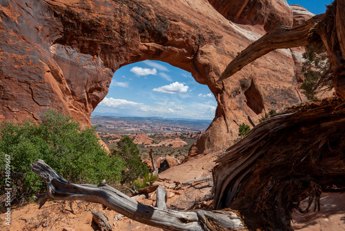 Pine Tree Arch off Devils Garden Trail in Arches National Park, Utah photo