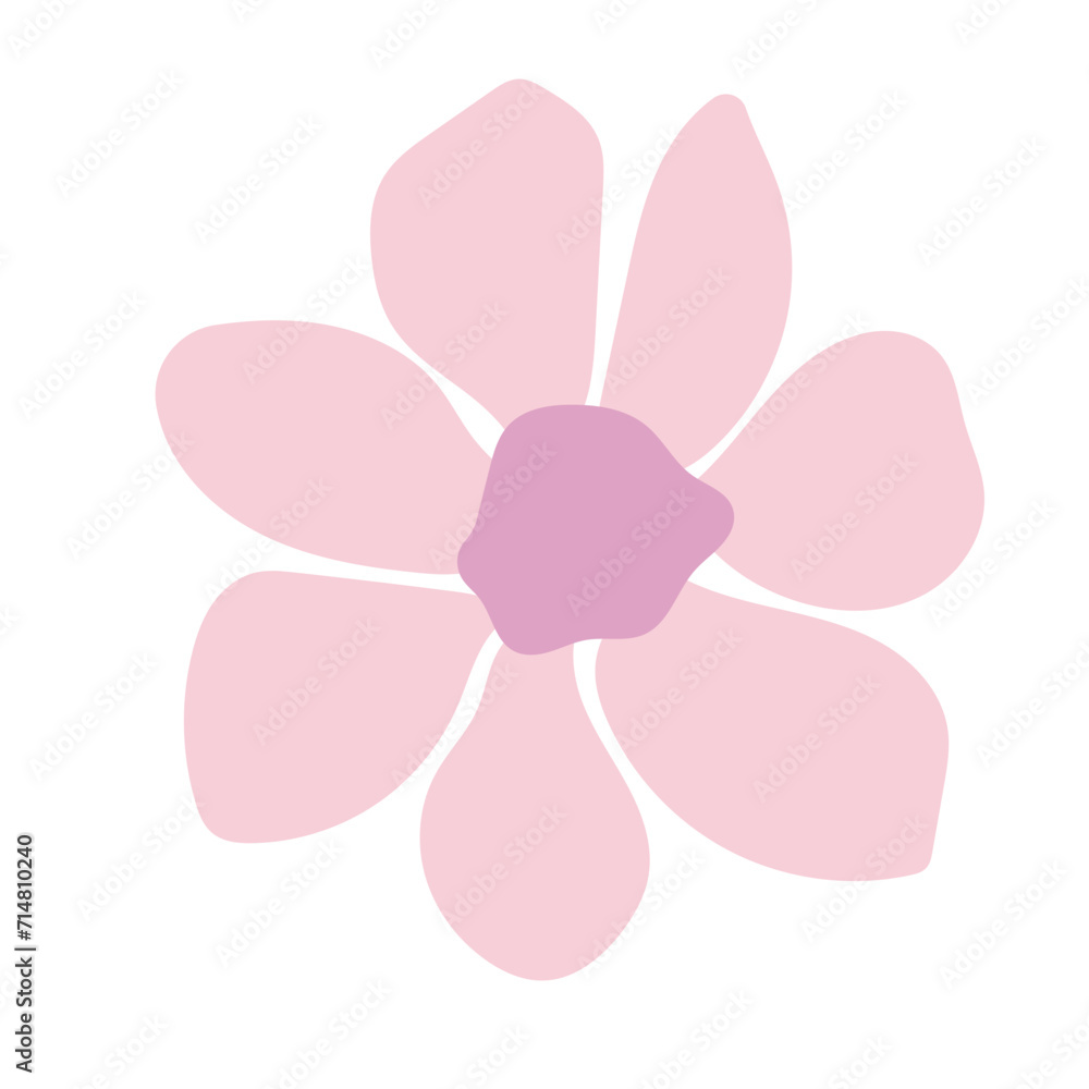 Flat flower bud element for beautiful design. Simple form. Vector drawing. Flat flower bud element for beautiful design. Simple form. Vector drawing.