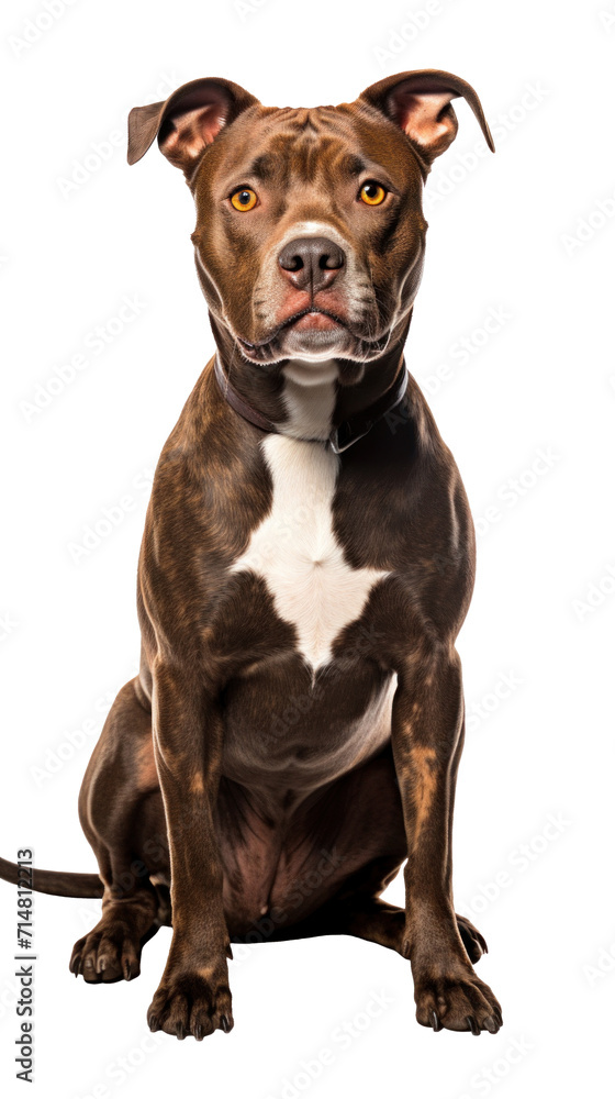 A pit bull dog isolated on a transparent background. A pit bull dog isolated on a transparent background.