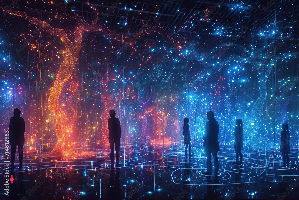 human holograms Stock Illustration | Adobe Stock