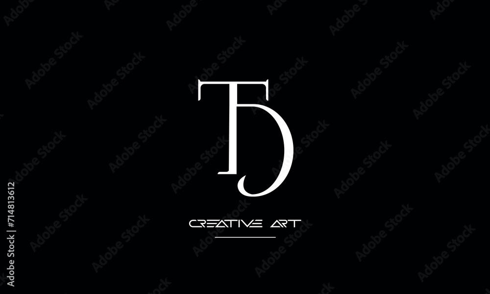 DT, TD, D, T abstract letters logo monogram DT, TD, D, T abstract letters logo monogram