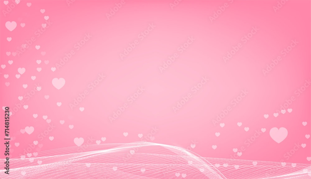abstract pink background with star sprinkles. Romantic Valentine's Day theme background.