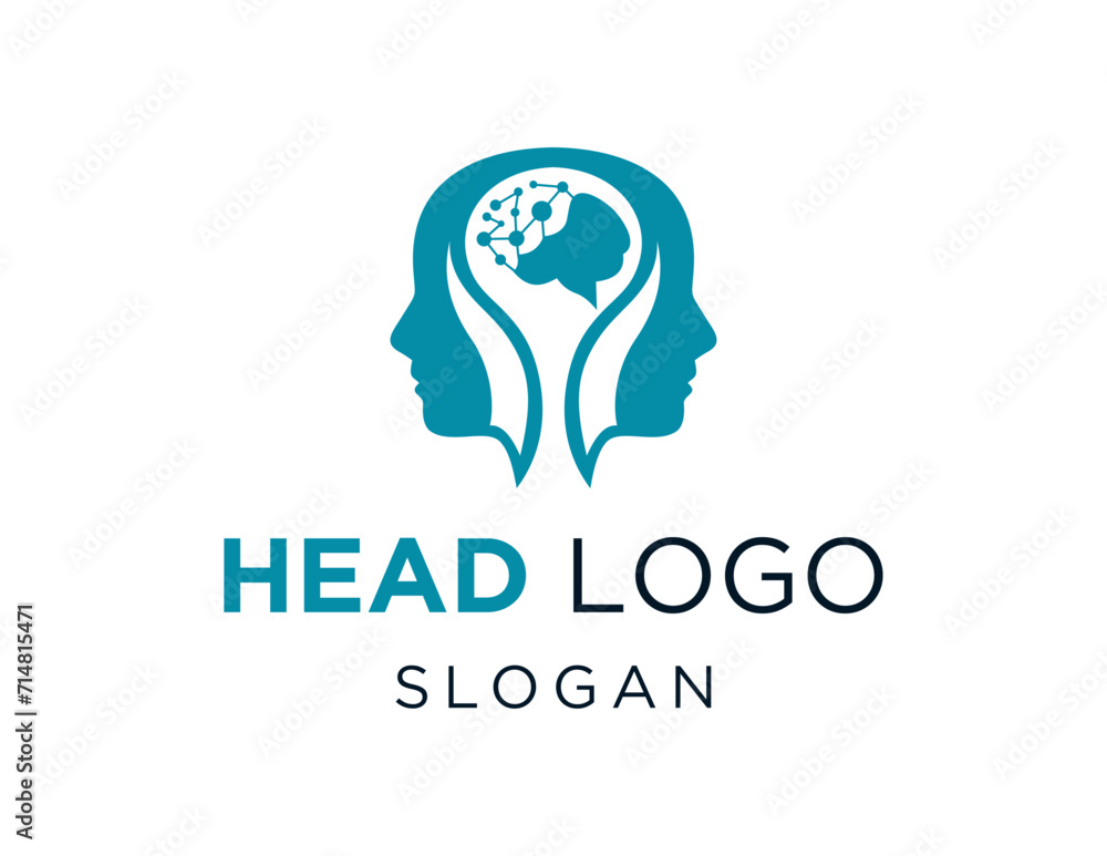 The logo design is about Head and was created using the Corel Draw 2018 application with a white background.