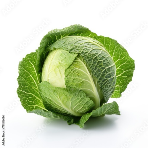 Fresh cabbage isolated on white background
