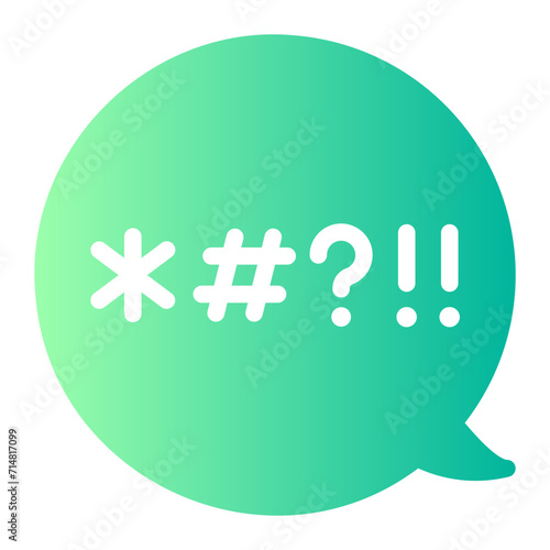 swear gradient icon