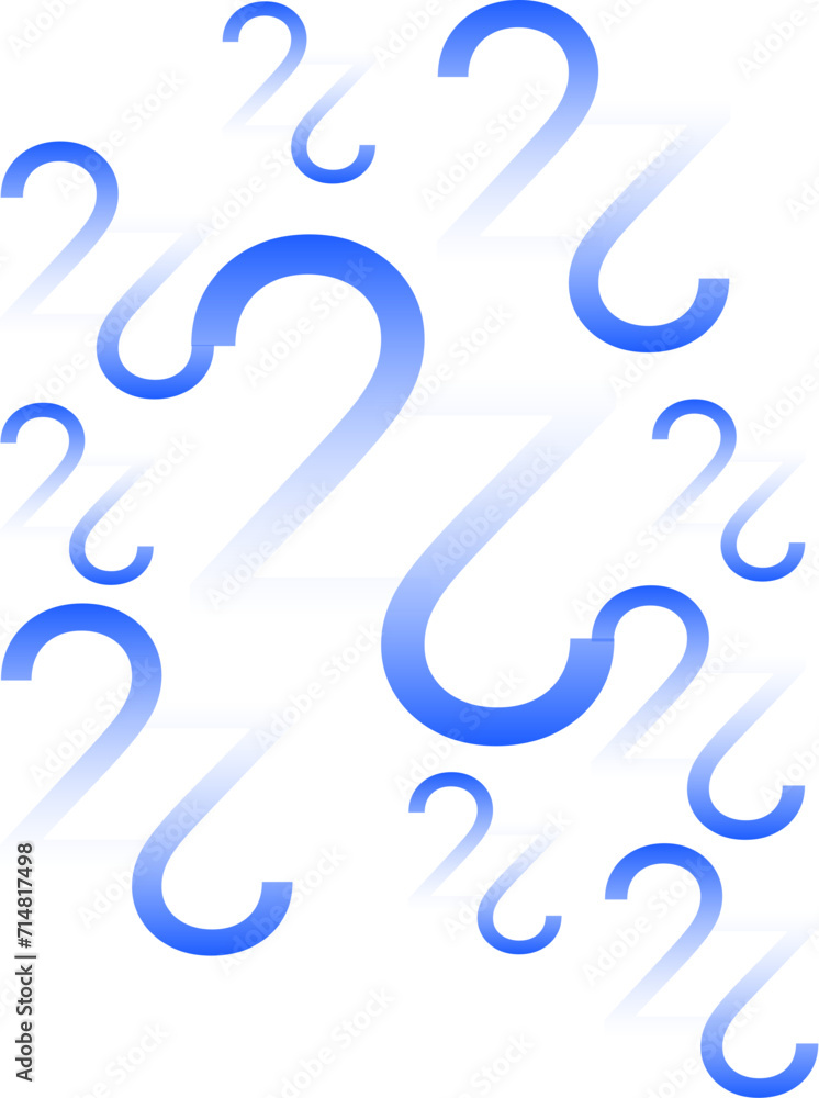 Two mark background. Blue question marks. Vector illustration